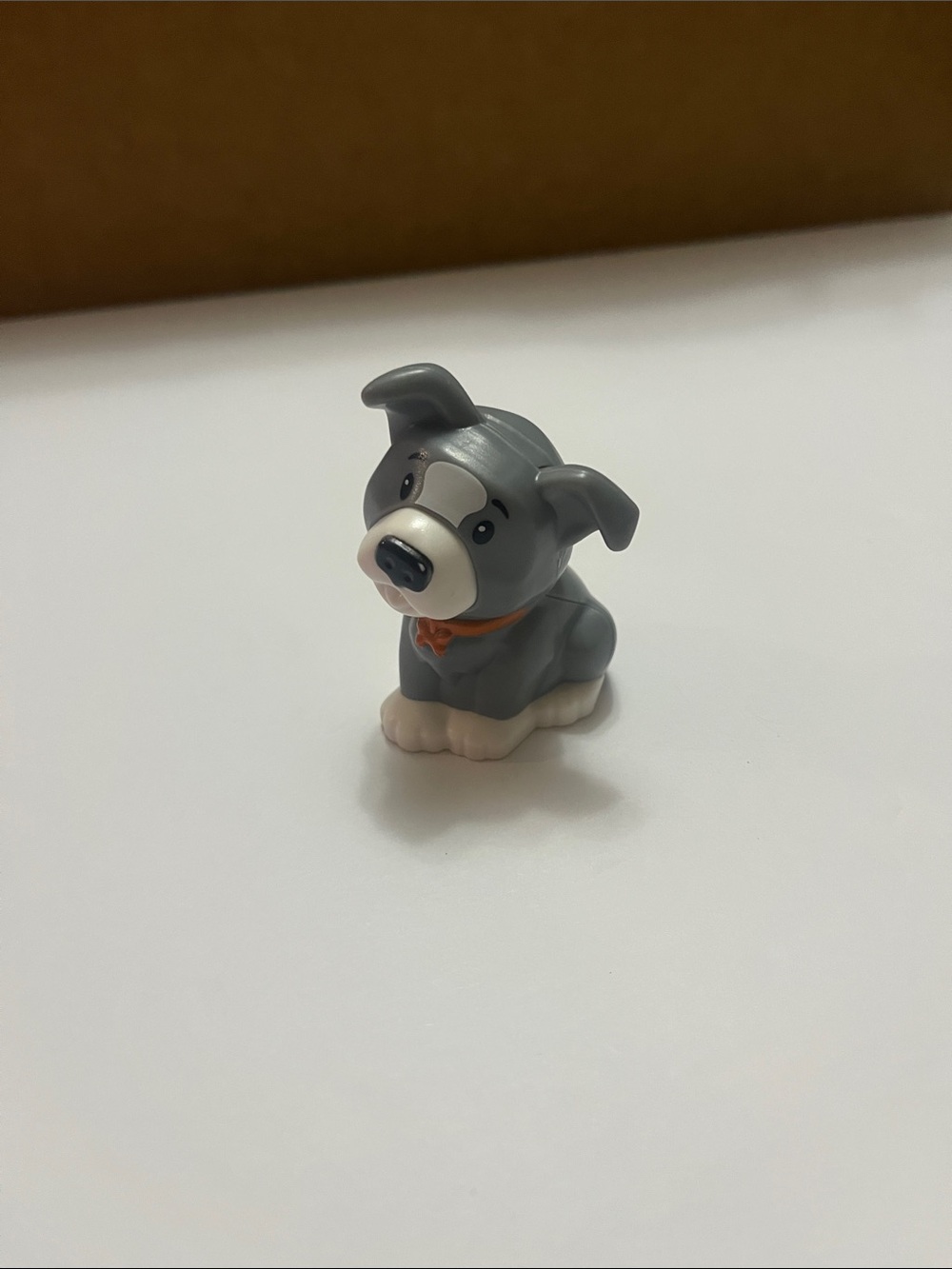 Little People Fisher Price Grey White Dog Figure